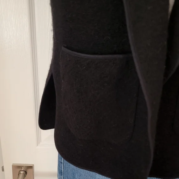 Wilfred Free Navy Knit Hooded Vest - Picture 3 of 10